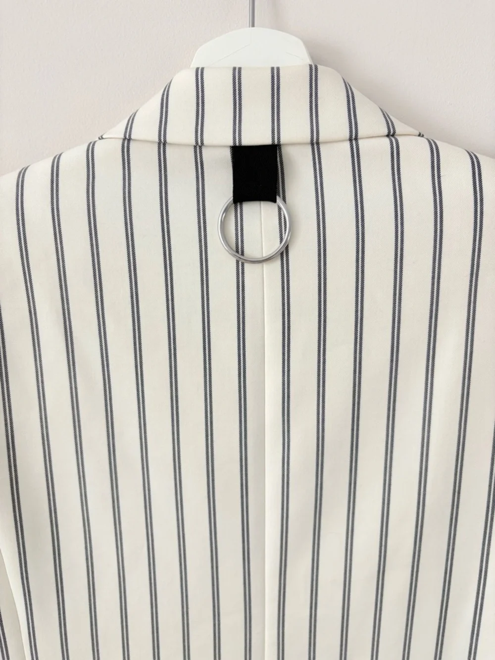 Tibi Levi Pin Striped Blazer Off White